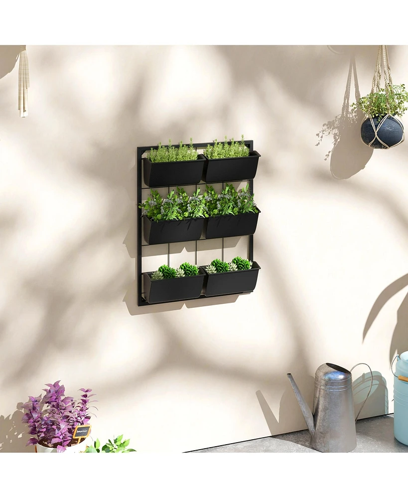 Streamdale Furniture 3-Tier Vertical Hanging Wall Planter for Outdoor and Indoor Spaces