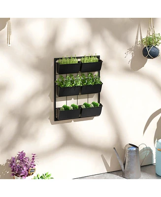 Simplie Fun 3-Tier Vertical Hanging Wall Planter for Outdoor and Indoor Spaces