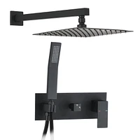 Hot Sale Matte Black Wall Mounted Bathroom Complete Shower Set