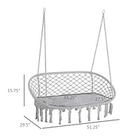 Boho Macrame Hammock Swing Chair Stylish, Comfortable, and Two-Seater