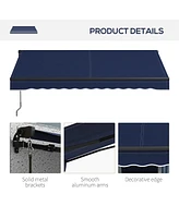 Retractable Awning Water & Uv Resistant, Adjustable Shade for Patios