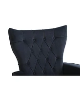 Modern Accent Chair With Ottoman, Comfy Armchair For Living Room, Bedroom, Apartment