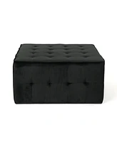 Oversized Tufted Velvet Ottoman for Comfort & Style