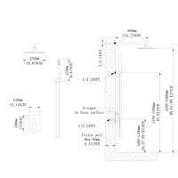 Streamdale Furniture 10 Inch Shower Head Bathroom Luxury Rain Mixer Shower Complete Combo Set Wall Mounted