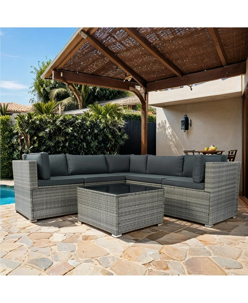 Simplie Fun Versatile Patio Set Reposition Easily for Any Space