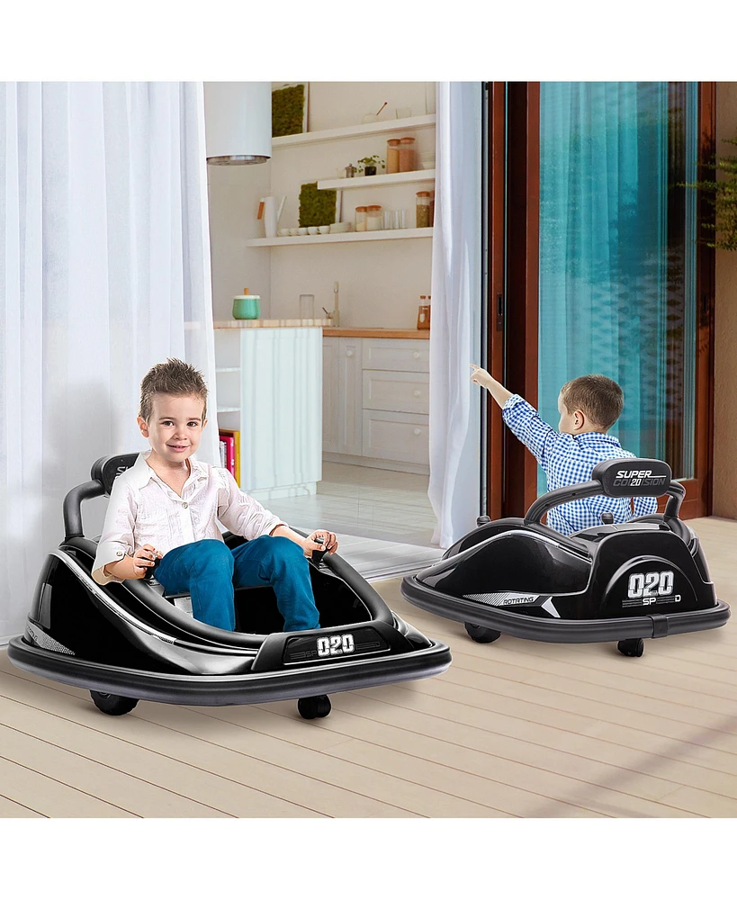 Simplie Fun Electric Bumper Car for Kids Child-Driven or Remote Control