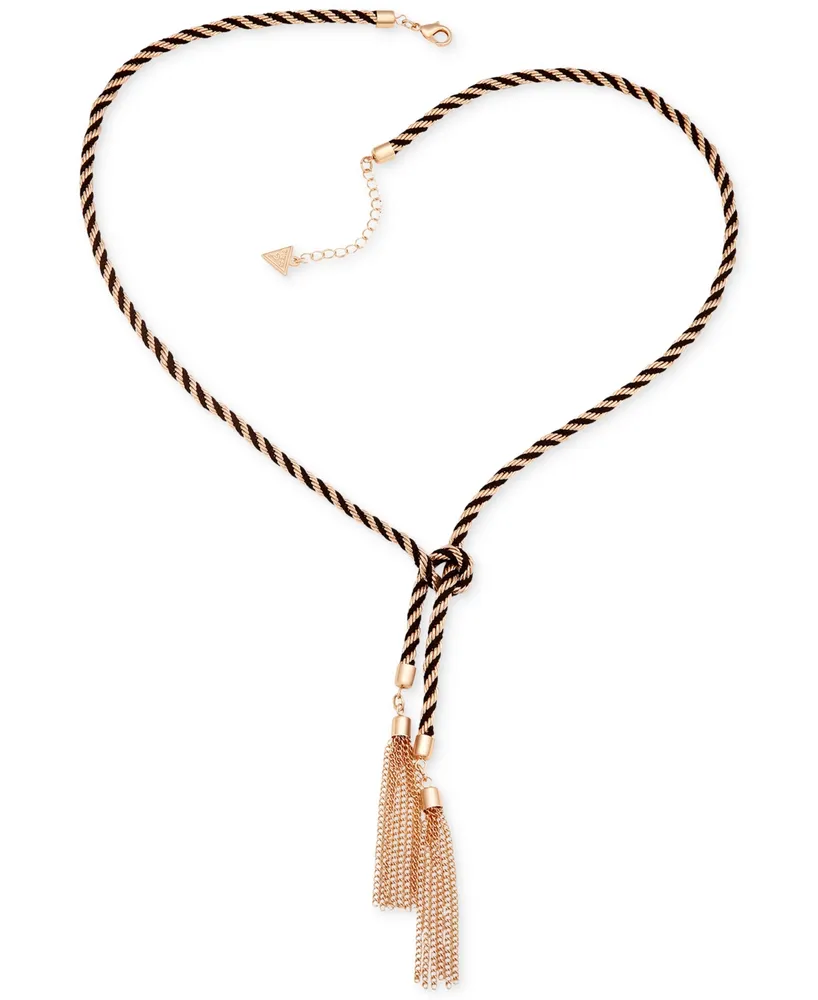 Guess Two-Tone Knotted Tassle Necklace - Two