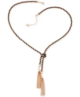 Guess Two-Tone Knotted Tassle Necklace - Two