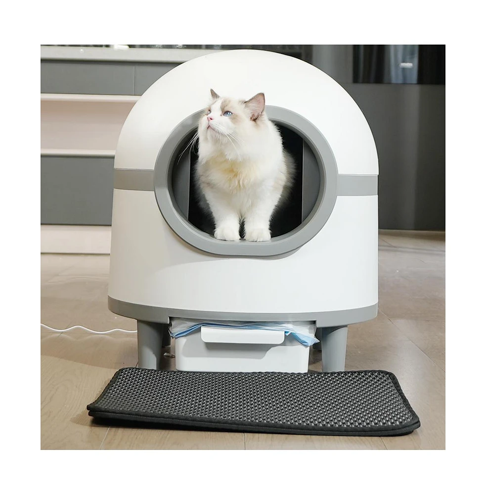 Streamdale Furniture Self-Cleaning Cat Litter Box with App Control and Odor Elimination