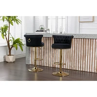 Simplie Fun Adjustable Swivel Bar Stools Set for Kitchen