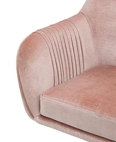 Streamdale Furniture Eimer Office Chair in Peach Velvet & Chrome