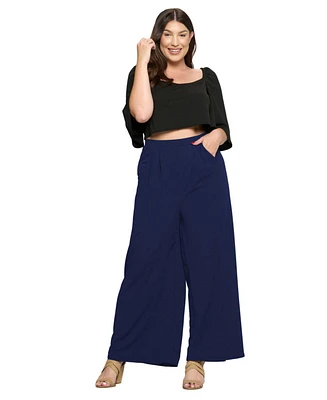 L I V D Plus Rachel Wide Leg Pocket Pants