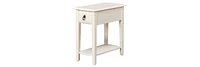 Simplie Fun Jeana Side Table in White