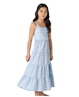 Rare Editions Big Girls Belted Gingham Midi Dress, 2 Pc