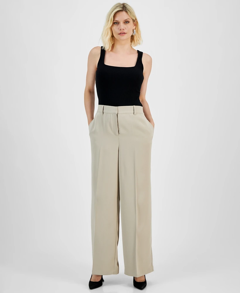 I.n.c. International Concepts Petite High-Rise Wide-Leg Pants, Created for Macy's
