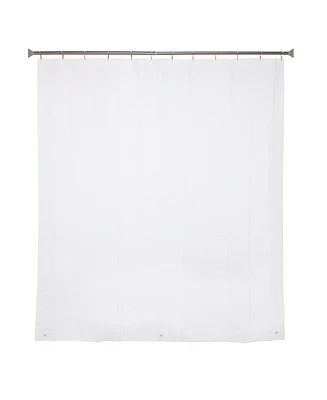 Kenney Medium Weight Peva Shower Curtain Liner and Beaded Roller Ring Set