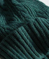 Style & Co Shine Pom-Pom Cable Knit Beanie, Created for Macy's