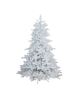 Nearly Natural 7ft. Pre-Lit Artificial White California Spruce Christmas Tree with 440 Color Changing Led Lights