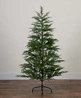 Nearly Natural 5ft. Pre-Lit Artificial Park City Pine Christmas Tree with 200 Multicolored Led Dewdrop Lights