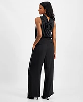 I.n.c. International Concepts Petite Wide-Leg Rhinestone-Trim Pants, Created for Macy's