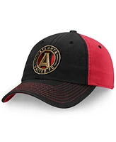 Fanatics Men's Black/Burgundy Atlanta United Fc Iconic Blocked Fundamental Adjustable Hat