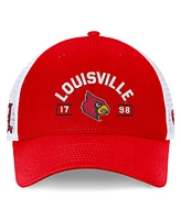 Top of the World Men's Red/White Louisville Cardinals Free Kick Trucker Adjustable Hat