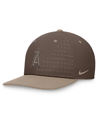 Nike Men's Brown Los Angeles Angels Statement Ironstone Pro Performance Snapback Hat