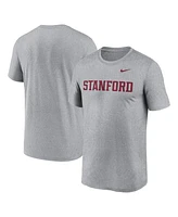 Nike Men's Heather Gray Stanford Cardinal Primetime Legend Wordmark T-Shirt