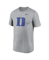 Nike Men's Heather Gray Duke Blue Devils Primetime Legend Logo T-Shirt