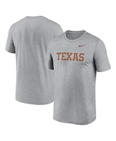 Nike Men's Heather Gray Texas Longhorns Primetime Legend Wordmark T-Shirt