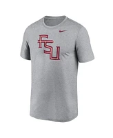 Nike Men's Heather Gray Florida State Seminoles Primetime Legend Alternate Logo T-Shirt