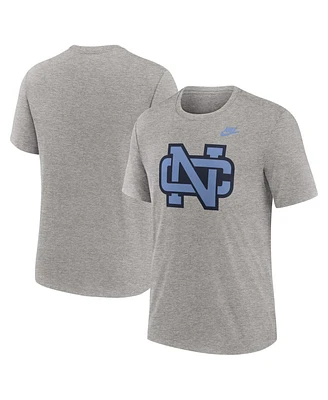 Nike Men's Heather Gray North Carolina Tar Heels Blitz Evergreen Legacy Primary Tri-Blend T-Shirt