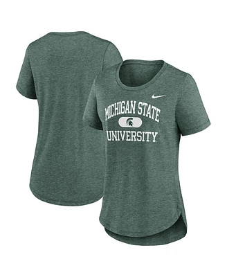 Nike Women's Heather Green Michigan State Spartans Blitz T-Shirt