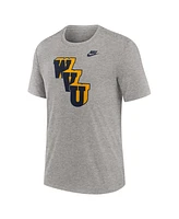 Nike Men's Heather Gray West Virginia Mountaineers Blitz Evergreen Legacy Primary Tri-Blend T-Shirt