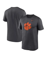 Nike Men's Anthracite Clemson Tigers Primetime Legend Logo T-Shirt