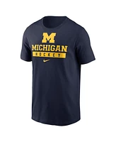 Nike Men's Navy Michigan Wolverines Ice Hockey Sport Drop T-Shirt