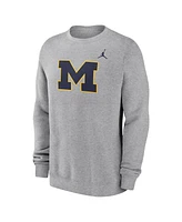 Jordan Men's Michigan Wolverines Primetime Evergreen Fleece Pullover Sweatshirt