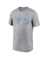 Jordan Men's Heather Gray North Carolina Tar Heels Primetime Legend Wordmark T-Shirt