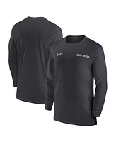 Nike Men's Duke Blue Devils 2024 Sideline Coach Uv Performance Long Sleeve T-Shirt