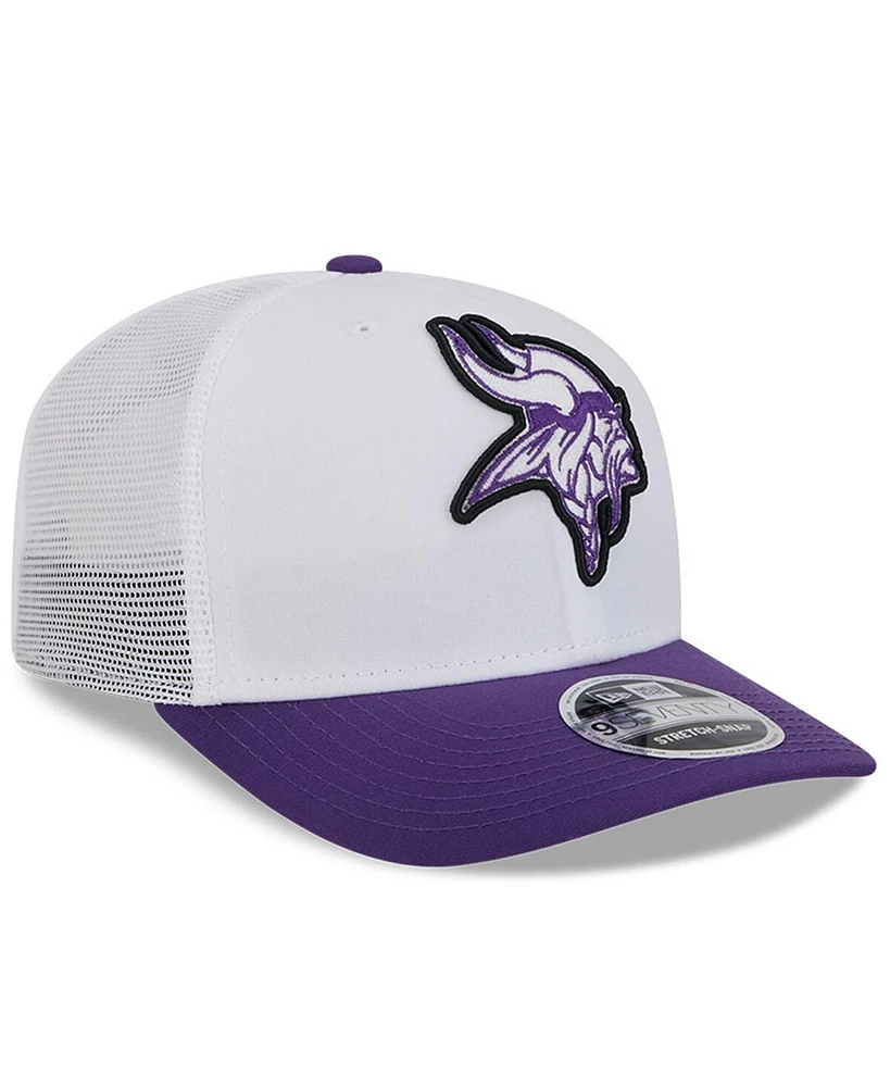 New Era Men's White/Purple Minnesota Vikings 2024 Nfl Training Camp 9SEVENTY Trucker Hat