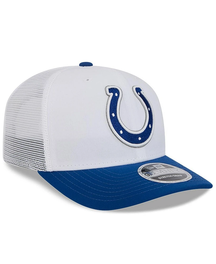 New Era Men's White/Royal Indianapolis Colts 2024 Nfl Training Camp 9SEVENTY Trucker Hat