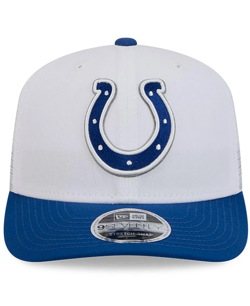 New Era Men's White/Royal Indianapolis Colts 2024 Nfl Training Camp 9SEVENTY Trucker Hat