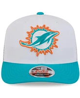 New Era Men's White/Aqua Miami Dolphins 2024 Nfl Training Camp 9SEVENTY Trucker Hat