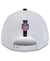 New Era Men's White/Black Baltimore Ravens 2024 Nfl Training Camp 9FORTY Adjustable Hat