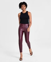 Bar Iii Women's Soft Faux-Leather Leggings, Created for Macy's