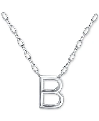 Giani Bernini Initial B Pendant Necklace in Sterling Silver, 16" + 2" extender, Created for Macy's