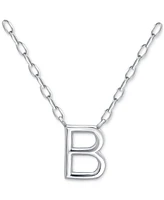 Giani Bernini Initial B Pendant Necklace in Sterling Silver, 16" + 2" extender, Created for Macy's