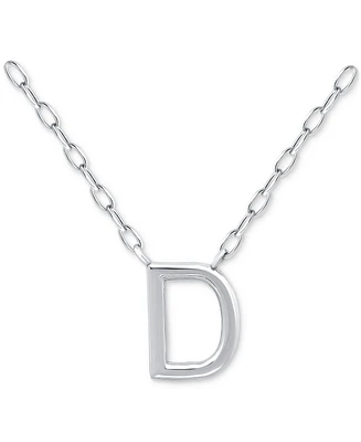 Giani Bernini Initial D Pendant Necklace in Sterling Silver, 16" + 2" extender, Created for Macy's