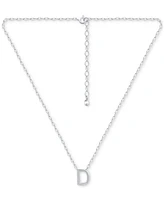 Giani Bernini Initial D Pendant Necklace in Sterling Silver, 16" + 2" extender, Created for Macy's