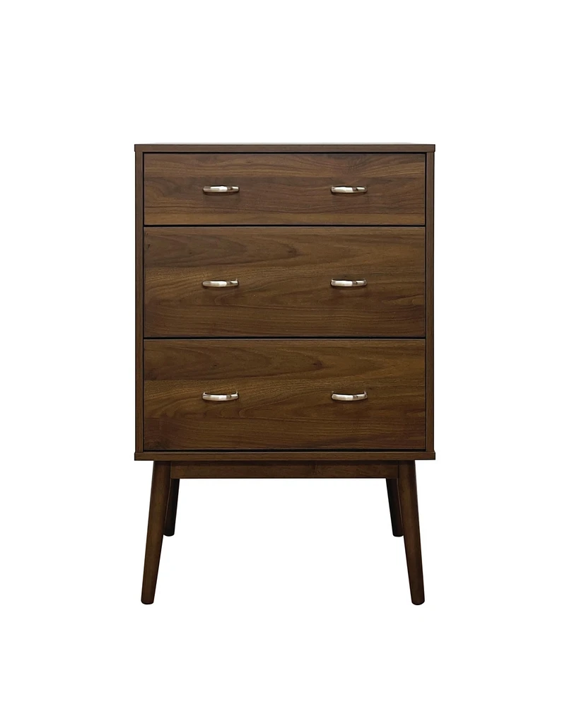 Simplie Fun Mid-Century Modern Wood-Look 3-Drawer Storage Chest